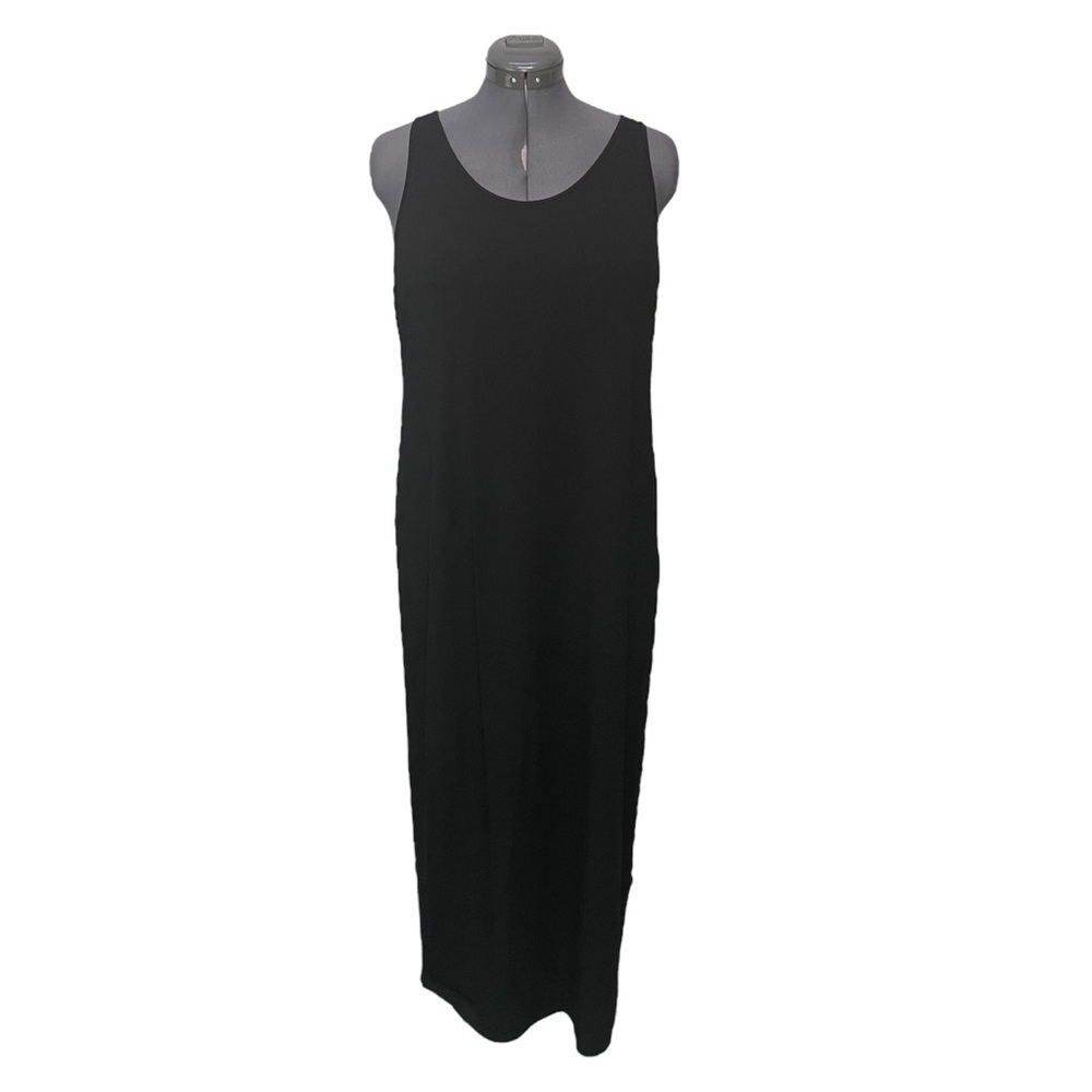 Eileen Fisher Jersey Knit Stretch Maxi Length Tank Dress Womens XL Sleeveless